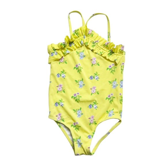 Janie and Jack Other - Like New! Janie And Jack Yellow Floral Swimsuit